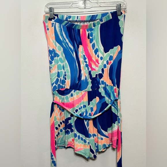 Lilly Pulitzer Ritz Ocean Jewels Strapless Shorts Romper - Picture 6 of 9